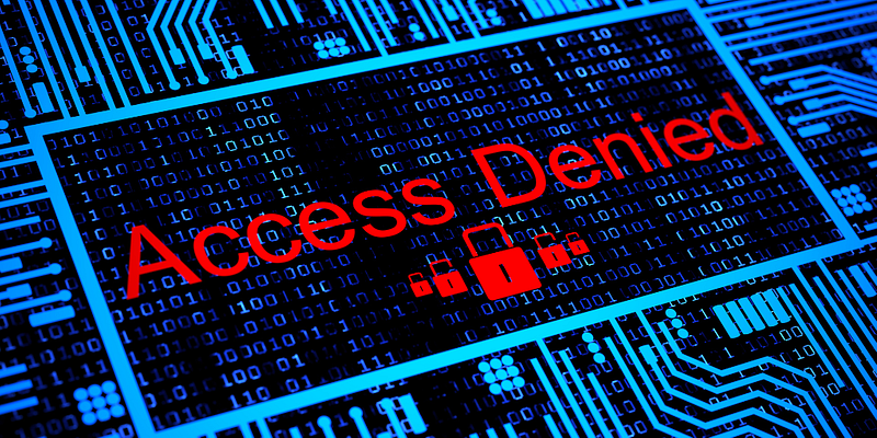 Access Denied shown on digital interface